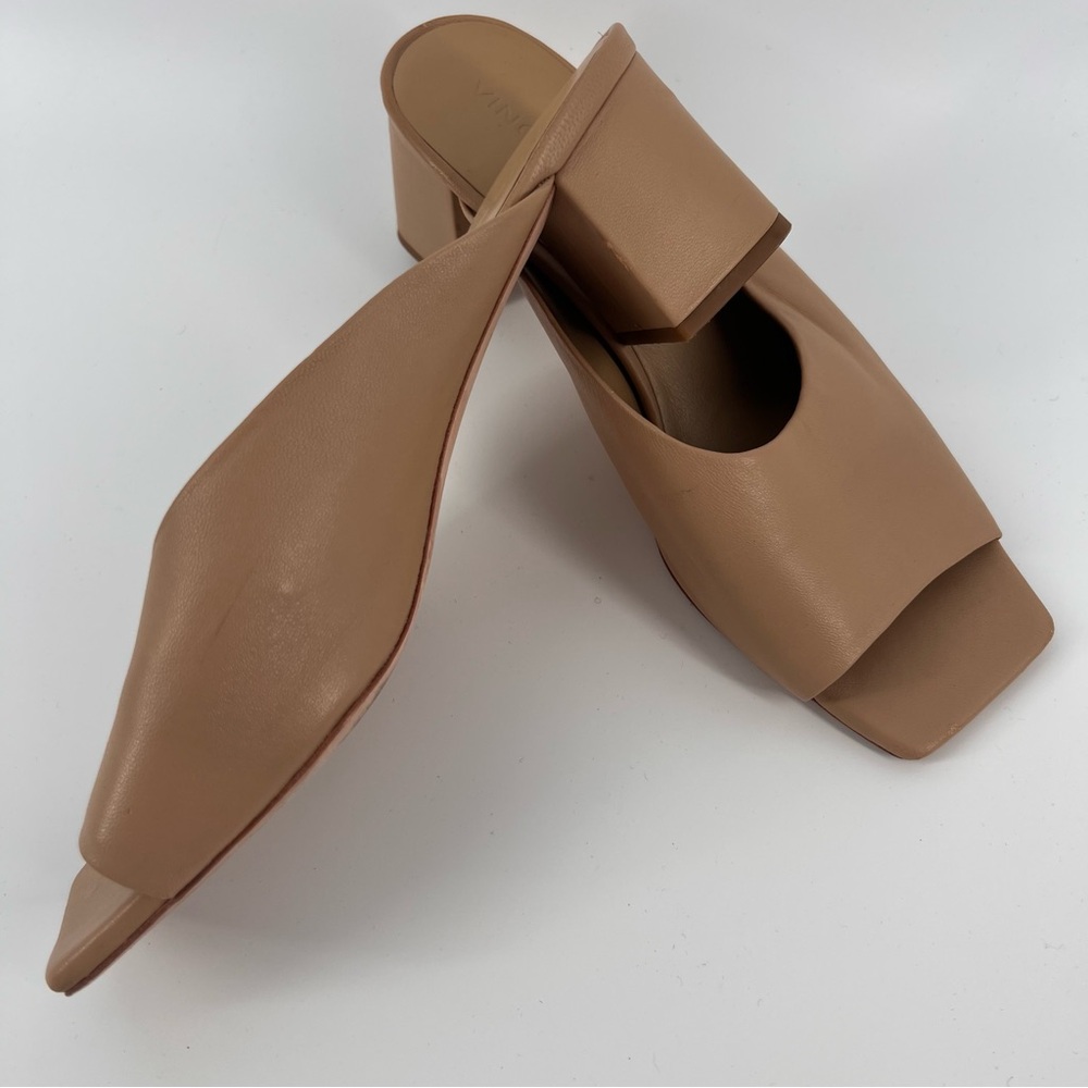 Vince Cachet Leather Slide Sandals - Nude Size 10 - GUC - Minimalist Luxury - Picture 3 of 8